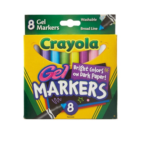 New Crayola 8 Count Gel FX Washable Markers (LIMITED QUANTITY) - Picture 1 of 1